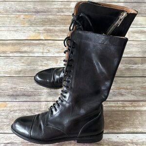 Calvin Klein Leather Riding Boots Shoes Made In Italy Sz 9